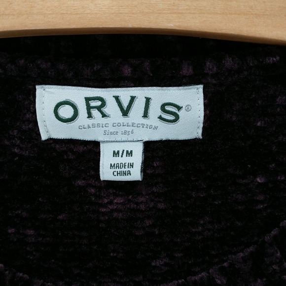 Orvis Women's Knit Sweater Purple Medium Long Sleeve Crew Neck Regular Fit - Picture 8 of 11